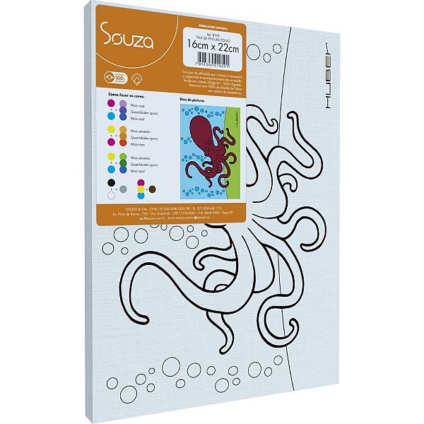 Tela para Pintura Riscada 16X22CM. Polvo PCT.C/06