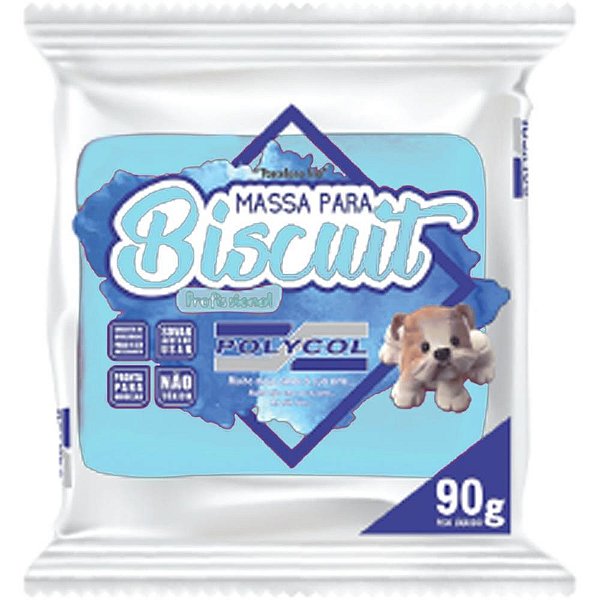 Massa de Porcelana Fria Biscuit 90G Azul Claro CX.C/12