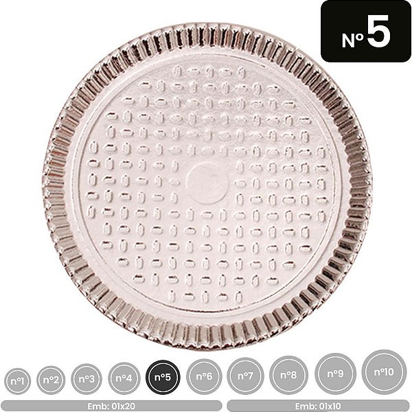 Prato Laminado Redondo N.05 28,5CM. PCT.C/20
