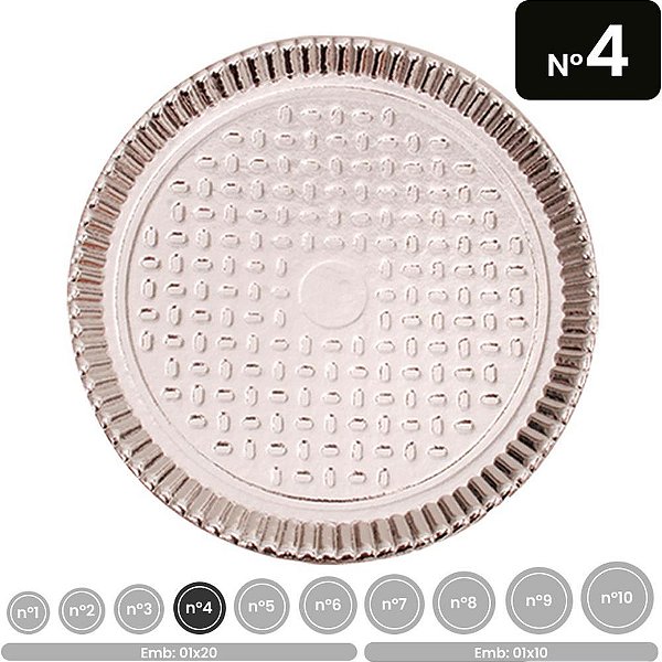 Prato Laminado Redondo N.04 25,5CM. PCT.C/20