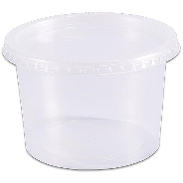 Pote Descartavel 500ML.REDONDO C/TAMPA PCT.C/24