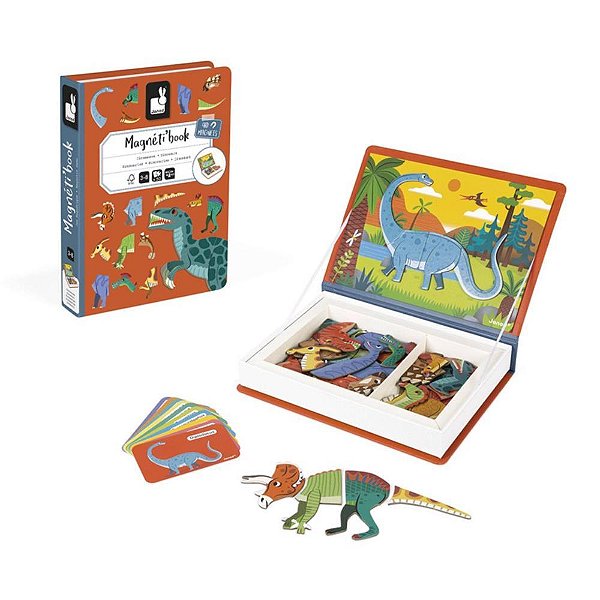 Livro Magnetico Infantil Misture e Combine Dinossauros