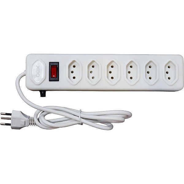 Filtro de Linha 6 Tomadas 1,5M 10A Branco