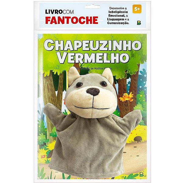 Livro Brinquedo Ilustrado Fantoche Chapeuzinho VM Lobo