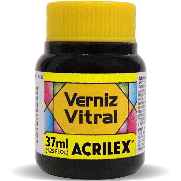 Verniz Vitral Amarelo Ouro 37ML. CX.C/06