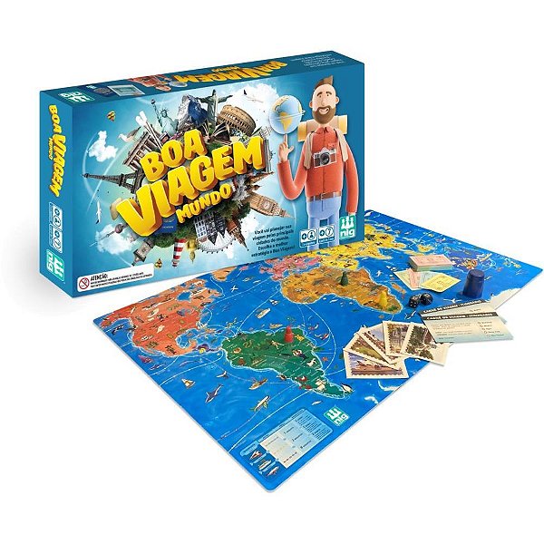 Jogo de Tabuleiro Boa Viagem Mundo