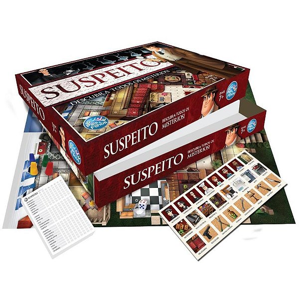 Jogo de Tabuleiro Suspeito Descubra Misterios