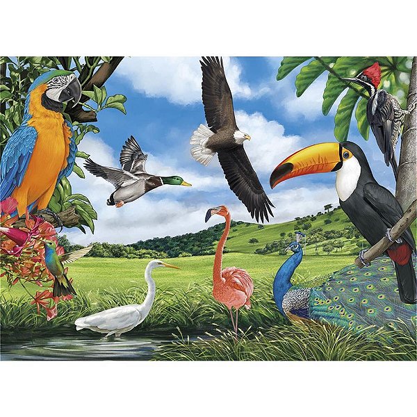 QUEBRA-CABECA Cartonado AVES 100 Pecas