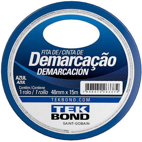 Fita para Demarcacao de Solo PVC Azul 48MMX15M