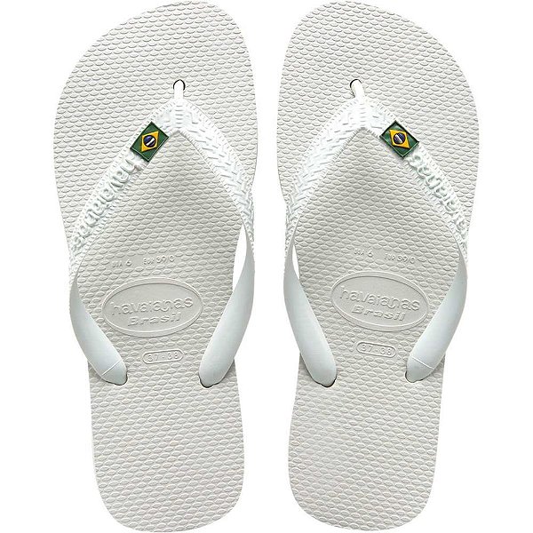 Chinelo Havaianas Unissex Brasil 37/8 Branco PAR