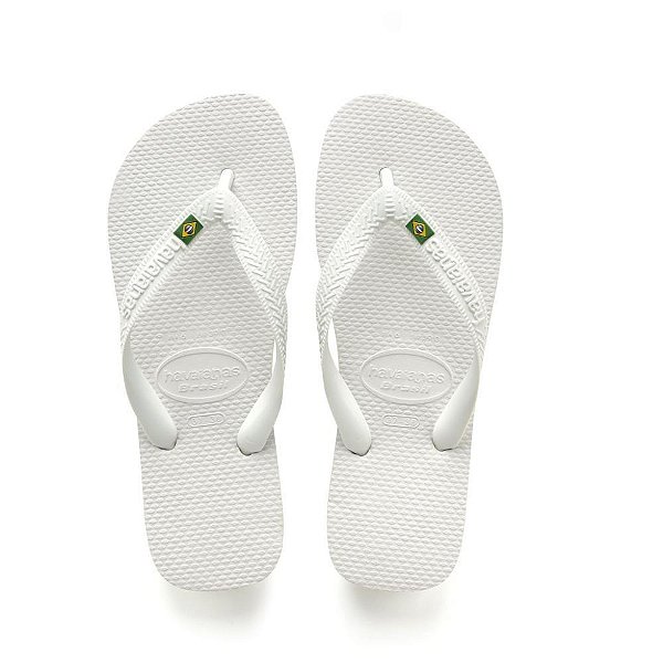 Chinelo Havaianas Unissex Brasil 33/4 Branco PAR
