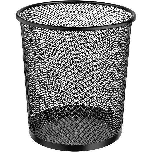 Lixeira para Escritorio Metal Redonda 12,5L PT 26X28