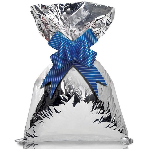 Saco Metalizado 88X120CM Prata Liso PCT.C/25