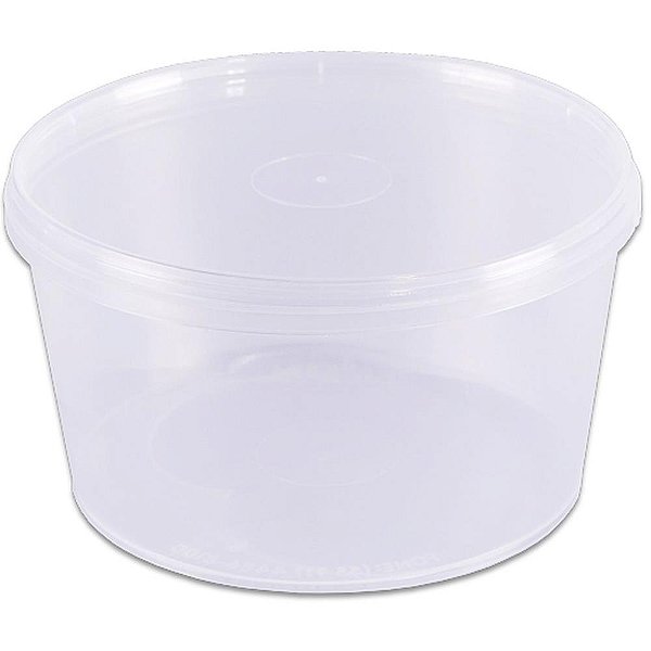 Pote Descartavel 500ML.REDONDO Tampa C/LACRE PCT.C/10