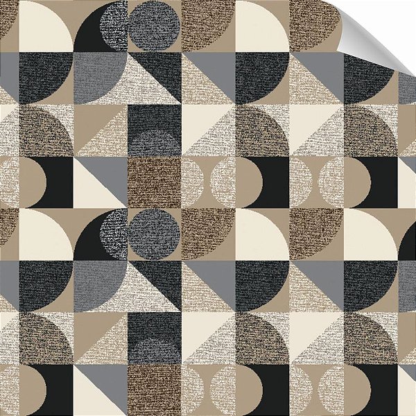 Plastico Adesivo 45CMX15M Geometric Rolo