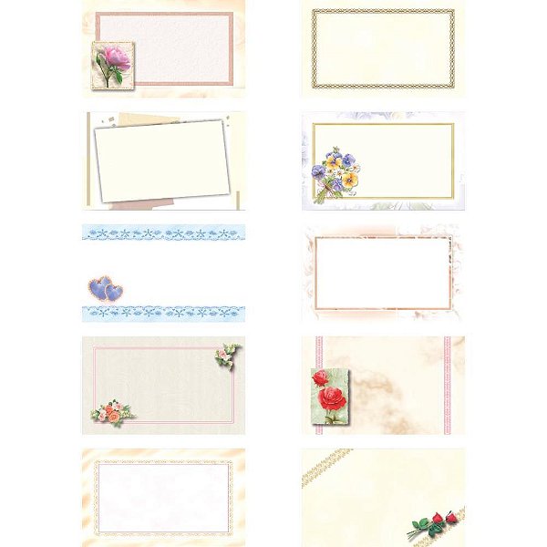 Cartao T.O. Pequeno Decorado sem Mensagem (S) PCT.C/100