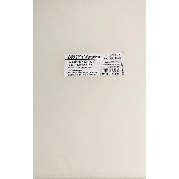 Capa para Encadernacao A3 Transparente Line (0,30) PCT.C/50