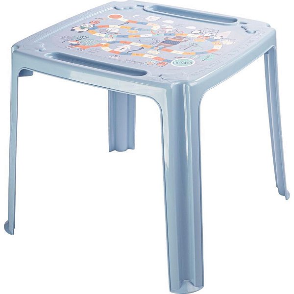 MESINHA/CADEIRA Mesa Decorado Bichinhos Azul