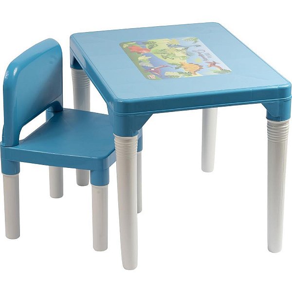 MESINHA/CADEIRA Dinossauro Mesa C/CADEIRA Azul