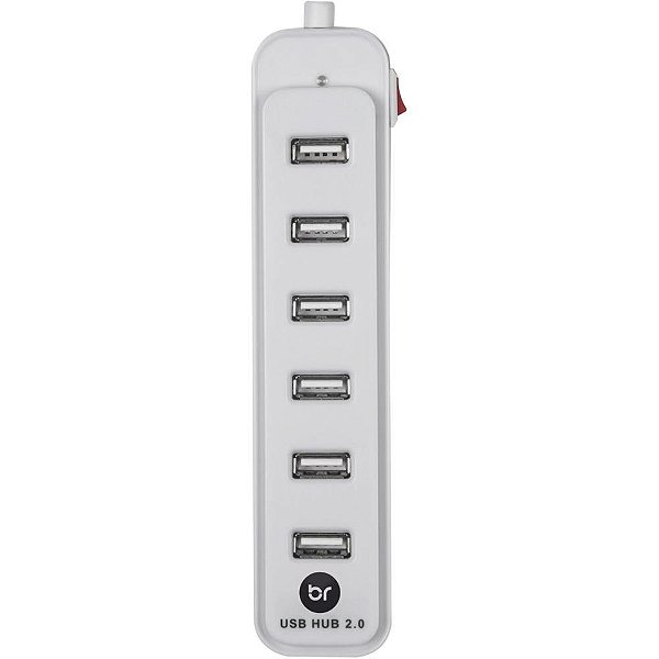 Hub USB 2.0 7 Portas Branco