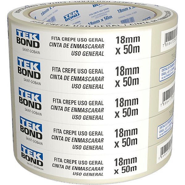 Fita Crepe Branca 18MMX50M. PCT.C/05