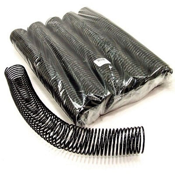 Espiral para Caderno 45MM Preto C/15UN. P/400FLS. Pacote (7898497710129)