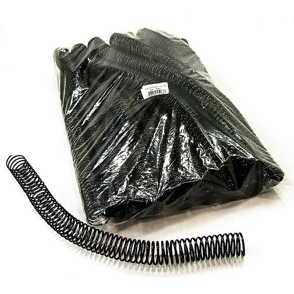 Espiral para Caderno 23MM Preto C/60UN. P/140FLS. Pacote (7898497710075)