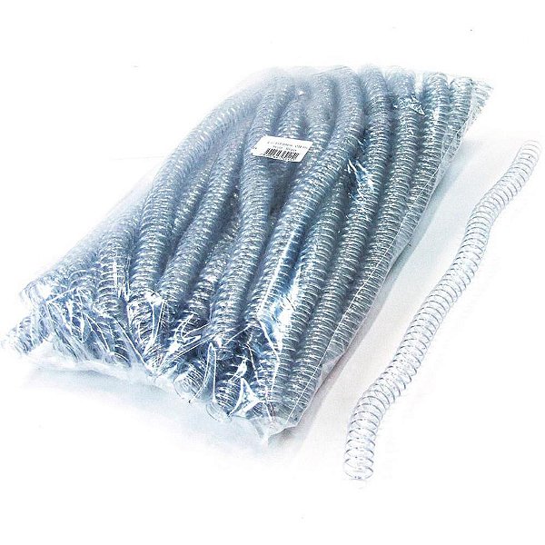 Espiral para Caderno 14MM TRANSP. C/100UN. P/80FLS. Pacote