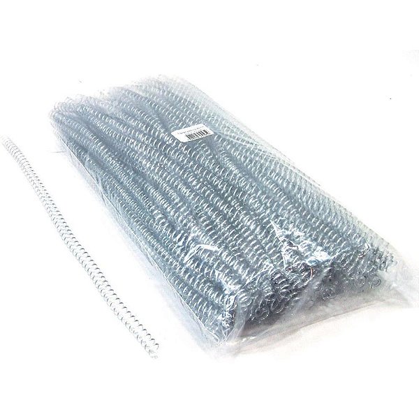 Espiral para Caderno 09MM TRANSP. C/100UN. P/50FLS Pacote