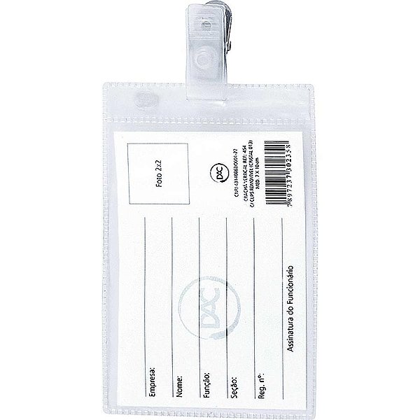 Cracha com Presilha Vertical Presilha REM.10X7CM. PCT.C/50