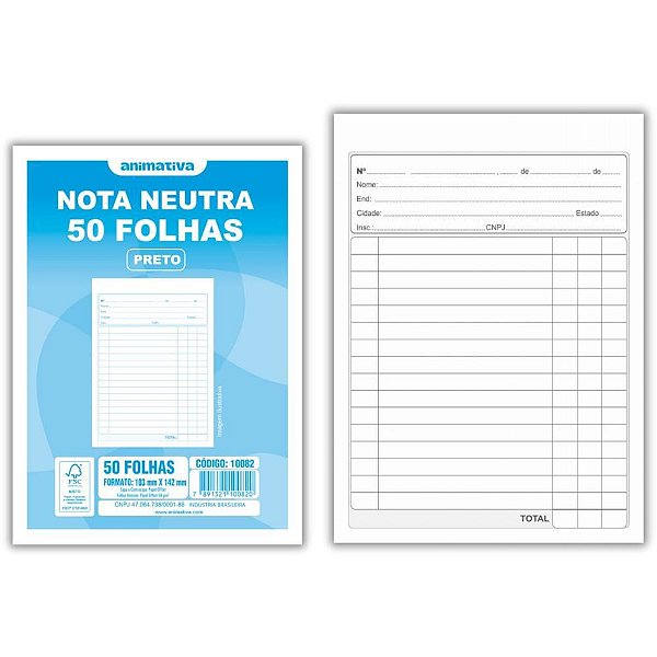 Impresso Talao Nota Neutra 1/36 50F. 104X146 PCT.C/20