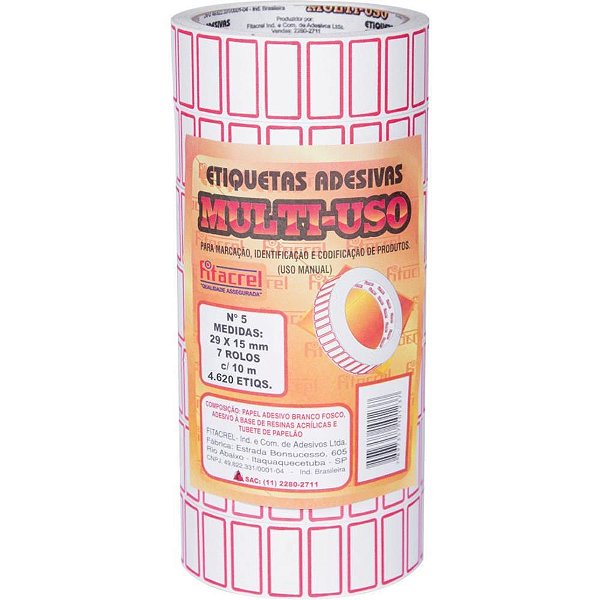 Etiqueta para Preco 29X15MM C/4620 Etiquetas PCT.C/07