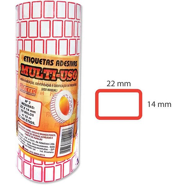 Etiqueta para Preco 22X14MM C/7140 Etiquetas PCT.C/10