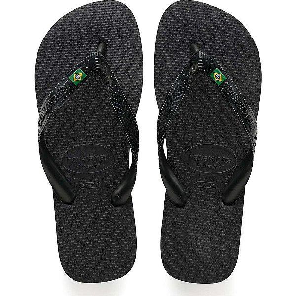 Chinelo Havaianas Unissex Brasil 45/6 Preto PAR
