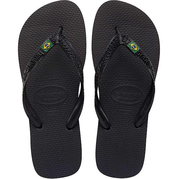 Chinelo Havaianas Unissex Brasil 39/0 Preto PAR