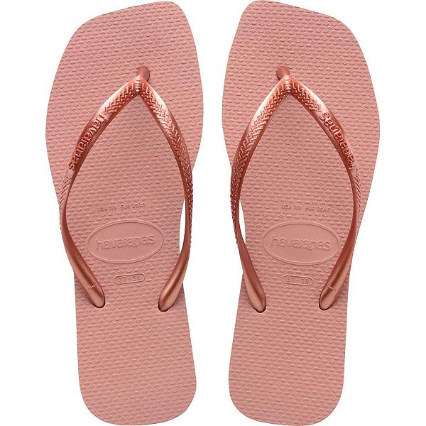 Chinelo Havaianas Feminino SLIM Square 39/0 Rosa Crocus PAR