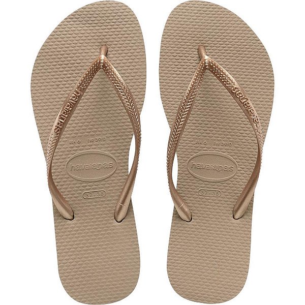 Chinelo Havaianas Feminino SLIM 39/0 Rose GOLD PAR