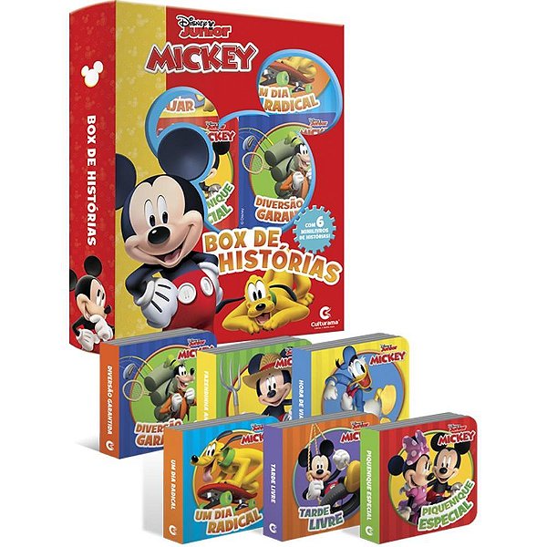 Livro Brinquedo Ilustrado BOX de Historias Mickey C/6