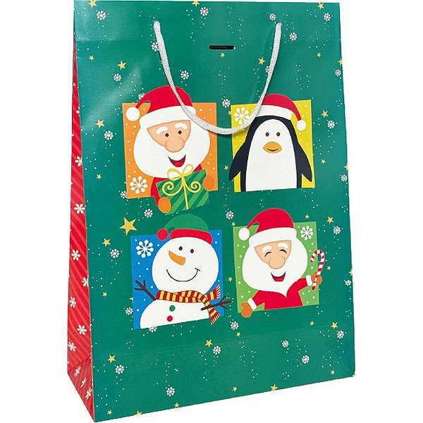 Sacola para Presente Natal Grande 29X40X12CM (S) PCT.C/12 (7897660223992)