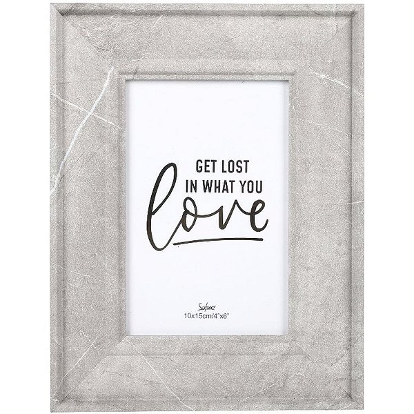 Porta Retrato MDF Moldura Cinza 10X15CM