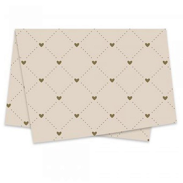 Poli Sujinho Decorado 49X69CM Heart NUDE/OURO PCT.C/50