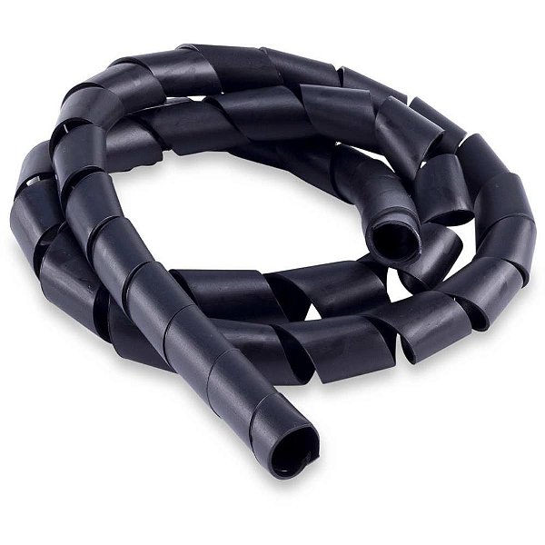 Organizador de Cabos Espiral 20MMX1,5MM 3MTS. Preto