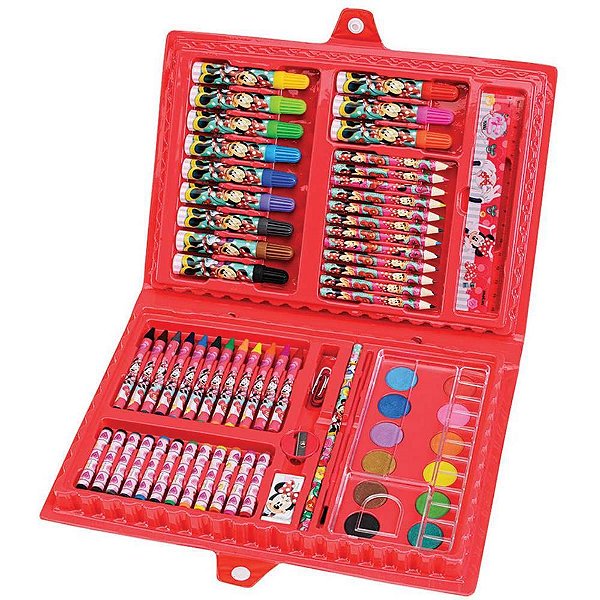 Maleta para Pintura Minnie Completa PLAST. 72ITENS