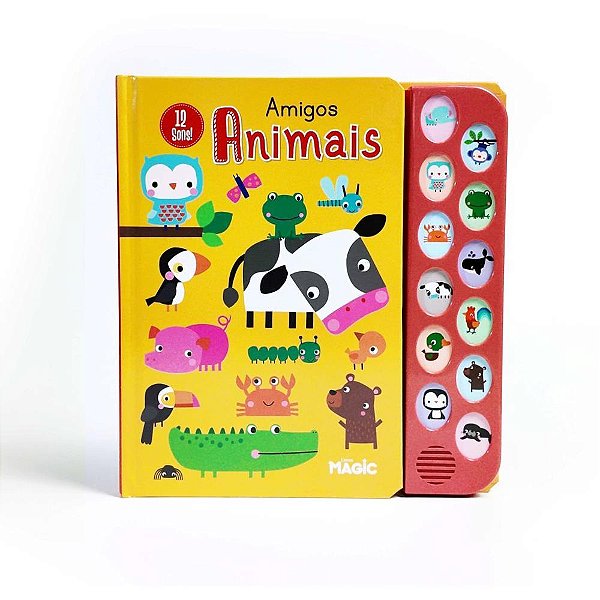 Livro Sonoro Amigos Animais 12 SONS