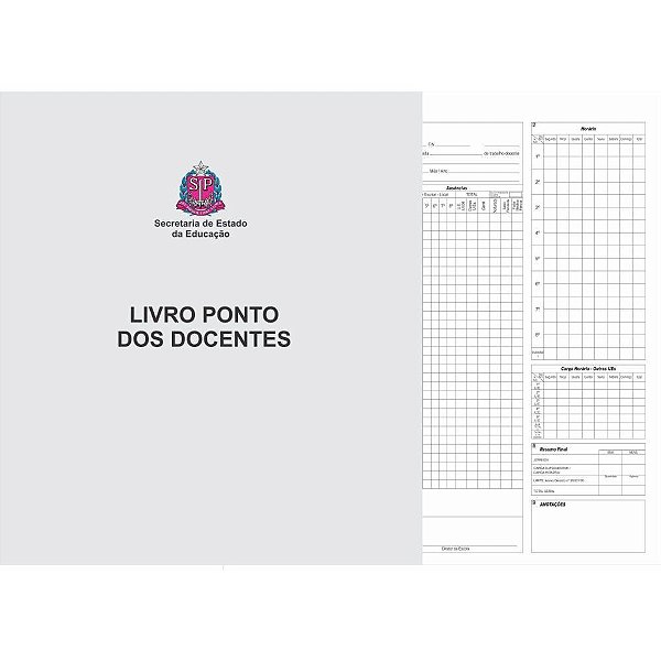 Livro Ponto Docentes 100F. 280X310MM