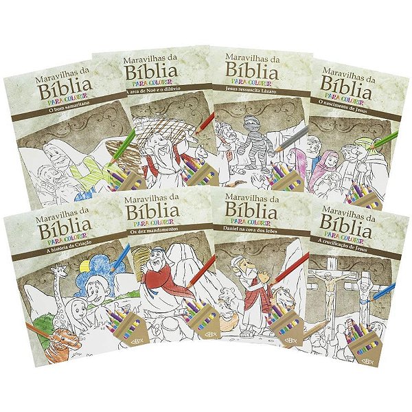 Livro Infantil Colorir Maravilhas da Biblia 16PG 8TIT PCT.C/08