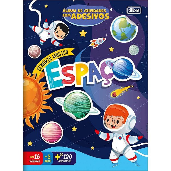 Livro com Adesivos Cenario Magico Espaco 16PGS PCT.C/10