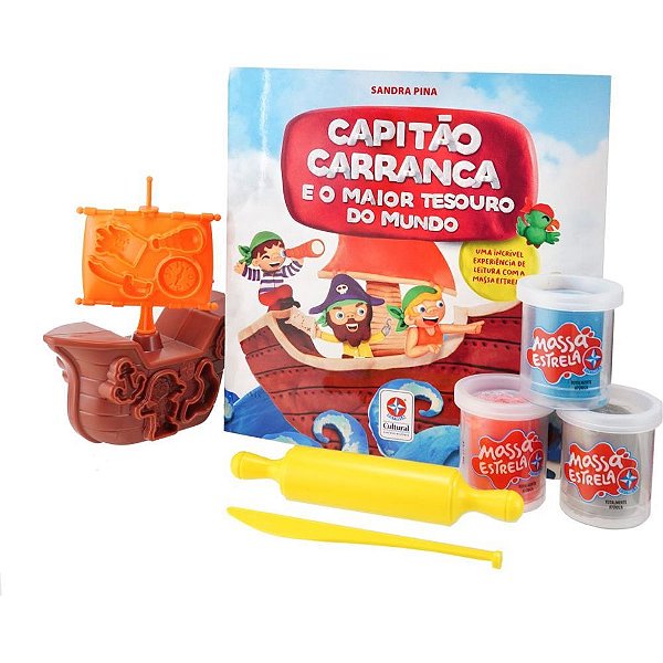 Livro Brinquedo Ilustrado Capitao Carranca e o Tesouro