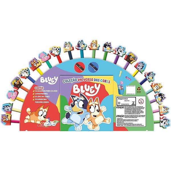 Livro Brinquedo Ilustrado Bluey Universo das Cores