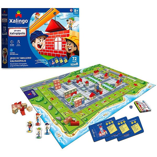 Jogo de Tabuleiro Xalingopolis 72 Pecas